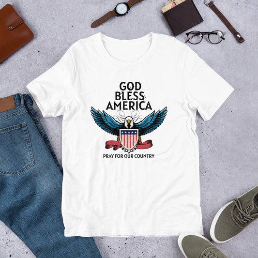 God Bless America Pray for Our Country Unisex t-shirt