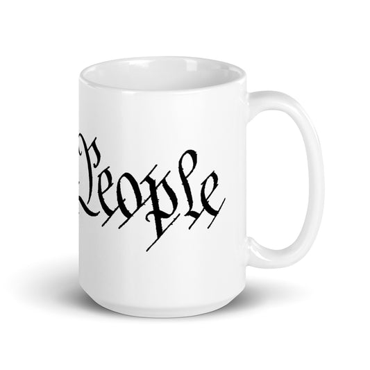 15oz We the People White glossy mug